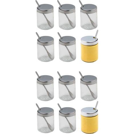 Ensemble de 12 pots à moutarde avec Cuillères Fackelmann (1/5)