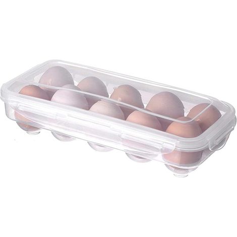 Vassoio per uova da frigorifero, contenitore multifunzionale, scatola per il trasporto con coperchio, scatola per uova trasparente, contenitore in plastica per la conservazione