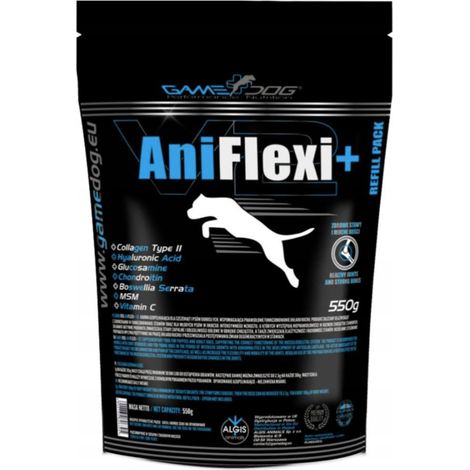 Suplemento para perros Game Dog AniFlexi V2 REFILL para huesos y articulaciones 550 g