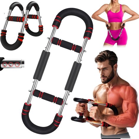 Twister Arm Trainer, Entraîneur Avant Bras Appareil Musculation Pectoraux, Maison Portable 3 Niveaux Extenseur Expandeur Poitrine