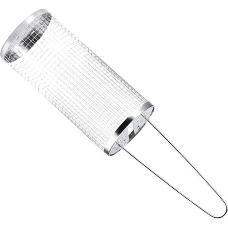 Ensemble d'accessoires de barbecue ING, panier à griller portable en acier inoxydable pour une utilisation en extérieur avec grille rotative 37 x 9 cm-AquaForge