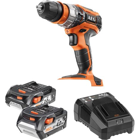 Perceuse-visseuse à percussion 18V, 60 Nm, 2 batteries 4,0 Ah, chargeur, mandrin amovible 13 mm, en coffret (1/5)
