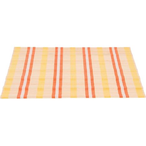 Amadeus - Set de table bamboo rayé parme - (lot de 2) (1/2)