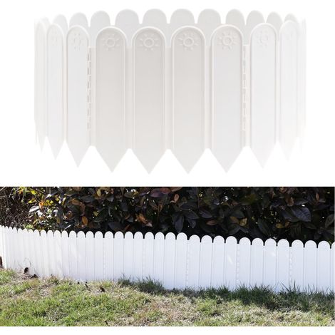 Bordure de jardin en plastique de 2 m – Bordure paysagère pour pelouse, parterre de fleurs, allée de terrasse – Clôture en plastique (1/5)