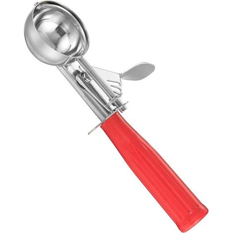 Cucharas para helado – Cuchara mediana con resorte para galletas – Cuchara de acero inoxidable para cupcakes y muffins – Sacabolas de melón – Regalo de Acción de Gracias para niños y (1/5)