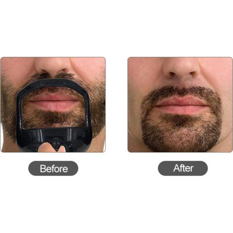 Set di 5 modelli per barba, SHINING HOUSE, in plastica nera, forme diverse, per stili di barba perfetti (1/3)