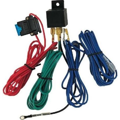 Adnauto – Faisceau atelage 2 broches – Préassemblé pour 2 phares additionnels – Livré avec fusible et relais – Pour installation rapide