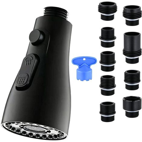 Douchette Evier Cuisine Dispose de 3 Modes Mousseur Robinet Nettoyage Efficace Douchette Comprend 9 Adaptateurs Construction en Plastique Durable Léger Mais Robuste Installation Facile (1/5)