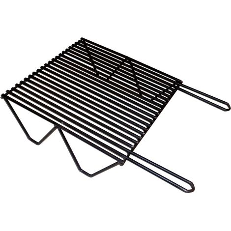 Griglia in metallo con maniglie e gambe 40 x 40 in tondino di acciaio 8 mm