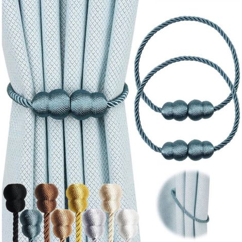 Magnetische Gardinenhalter, elegante Outdoor-Gardinenhalter, blau, 2er-Set