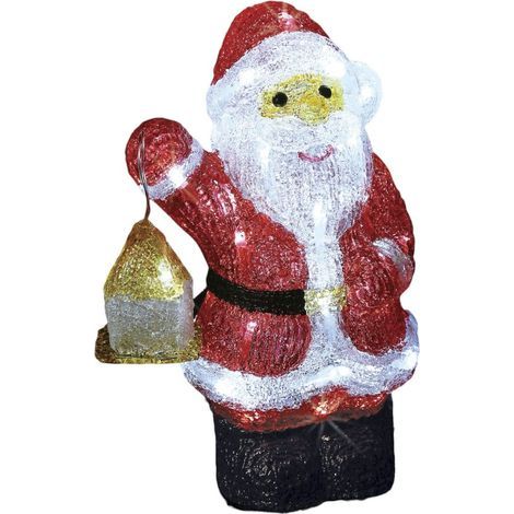 Fééric Lights And Christmas – Décoration de Noël lumineuse d'extérieur Père Noël – Acrylique – 40 LED – Dimensions L. 20 x l. 15 x H. 30 cm – Alimentation secteur