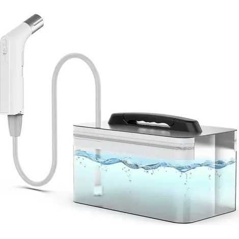 Bidet électrique portable Wower (blanc) pour l'hygiène personnelle, 2,3 L, rechargeable, idéal pour les voyages et le camping. Douchette de voyage. (1/4)