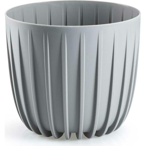 Maceta despojada, baja, gris, 18xh15,6 cm (1/5)