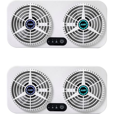 Lot de 2 ventilateurs refroidissement USB pour voiture