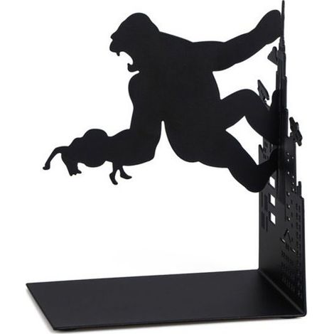 Soporte de libros - Balvi - Kong - Metal - Negro - Diseño elegante