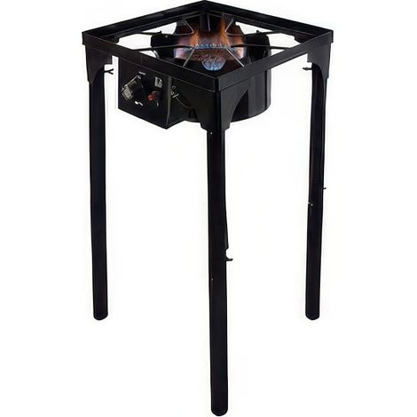 R�chaud � Gaz 1 Br�leur de 135 mm 4,5 kW pour Ext�rieur 40 x 40 x 78 cm avec Pieds R�glables Power Top 1