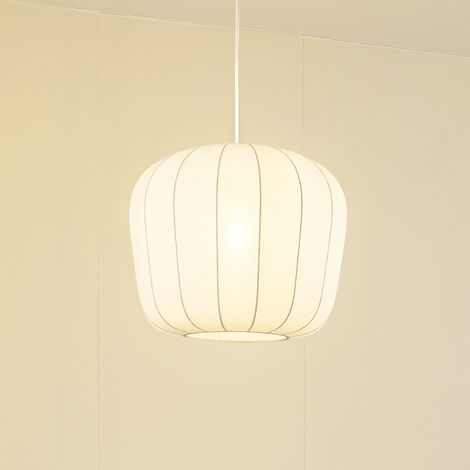 [GEBRAUCHT] B-Ware Lindby Hängeleuchte Helin Weiß ø 35 Cm Stoff Deckenlampe Deckenleuchte Lampe