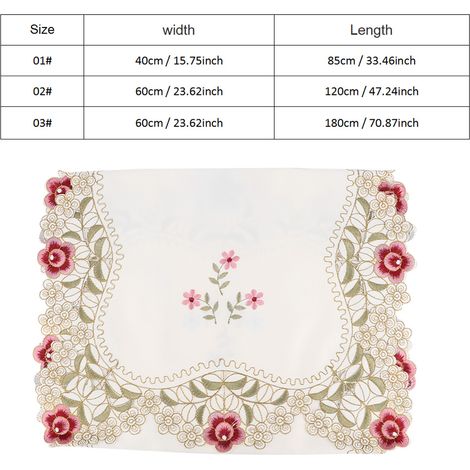 Nappe de style européen pour table, salle à manger, cuisine, protection pour four à micro-ondes, décoration 40 x 85 cm (1/5)