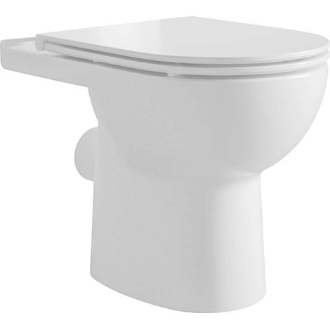Aqualine Tavon - WC-Kombi, Abgang hinten, Rimless, weiß PB106-111