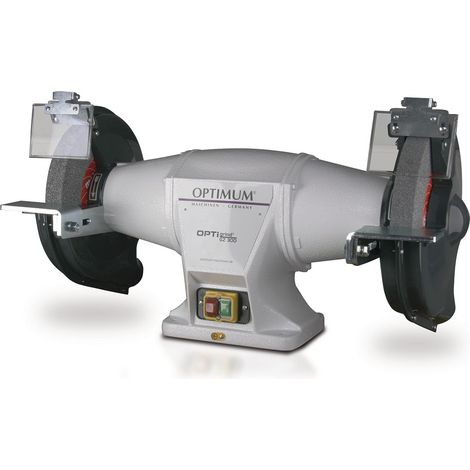 Touret à meuler industriel dia. 300 mm vitesse lente 1400 rpm 1800 W 400V garantie Optimum 10 ans Optigrind GZ30D