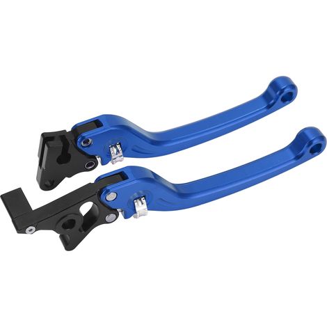 Poignées de Levier Frein Embrrayage Haute Sensibilité CNC Alliage Aluminium Universel pour Moto, Kit Accessoires, Bleu (1/5)