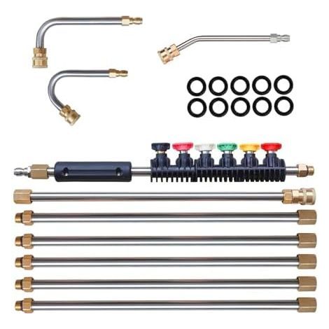 Dachrinnenreinigungsset 4000PSI 6 Sprühdüsen Zubehör für die Bodenreinigung - (1/5)