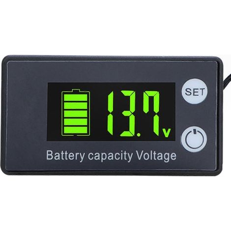 Digitaler Batteriekapazitätstester mit Prozentanzeige und Voltmeter, Batteriespannungsanzeige, Ladezustandsanzeige. (1/5)