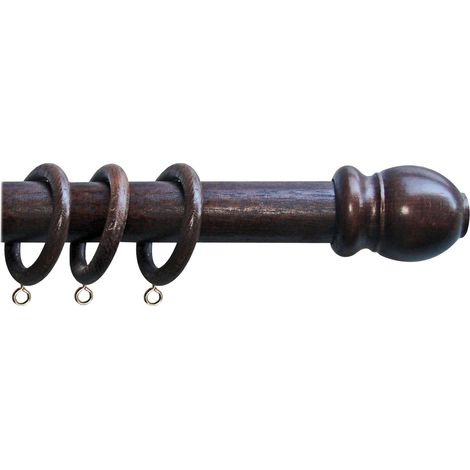 Scorritenda legno a strappo D35mm 160cm Noce Emmegi