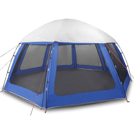Tente de piscine moustiquaire amovible parois maille bleu azur