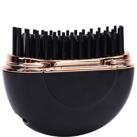 Brosse lissante sans fil à chauffage rapide rechargeable, lisseur et boucleur pour tous types de cheveux, noir (1/5)