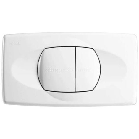 Plaque de commande WC double touche – Ancien modèle Roca Gala – Pour installation encastrée – Finition blanche – Vis d'action incluses (1/3)