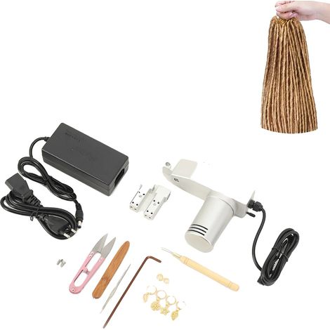 Máquina para hacer rastas, acero inoxidable, diseño compacto, apta para diferentes tipos de cabello, una unidad, fácil de usar. (1/5)