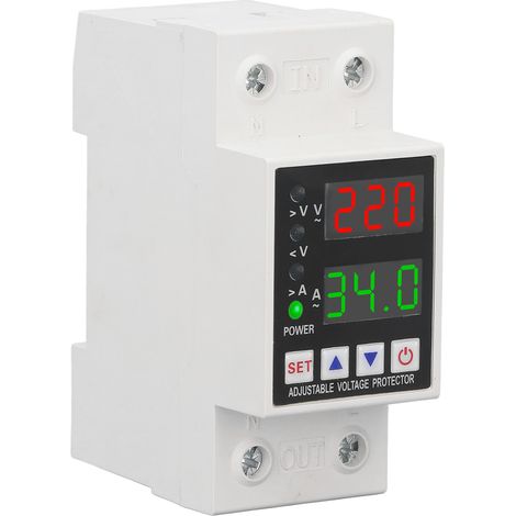 Dispositif de protection contre les surtensions et les sous-tensions AC230V, limiteur de courant, temporisateur, réarmement automatique, 40 A (1/5)