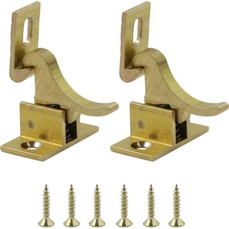 90-Grad-Winkeltürschloss – 4er-Pack Schieberiegel mit Schrauben für Toilettentüren und Fenster, Beschläge für alle Arten von Innentüren. (1/4)