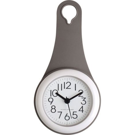 Sveglia per il bagno elegante Sveglia / silent - Timer da cucina con ventosa - Mini sveglia per la casa, l'Orologio originale - grigio (1/5)