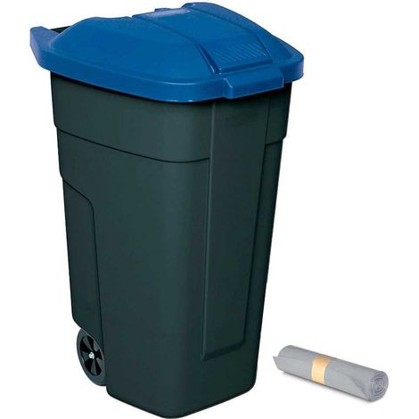 BRB 100 Liter Wertstoffsammler + 50 Müllsäcke (anthrazit/blau)