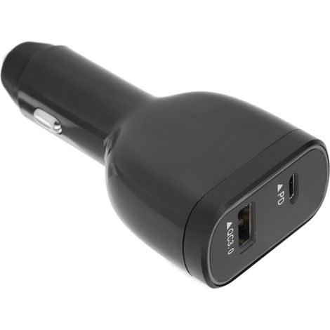 Chargeur de voiture à charge rapide QC3.0 avec 2 ports USB-C et USB-A pour batteries de drones DJI Mavic. Accessoires de charge. (1/5)