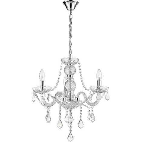 Lampada a sospensione Cristallo 3 E14 trasparente luce Prestige LP-2940/3P