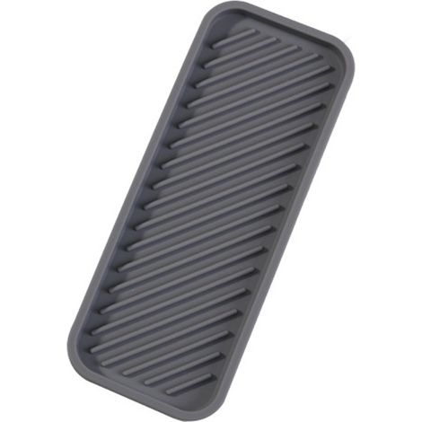 Portaoggetti in silicone per lavello - Portaoggetti da cucina - Per spugne, detersivo per piatti e sapone - Grigio - 30,512 cm (1/5)