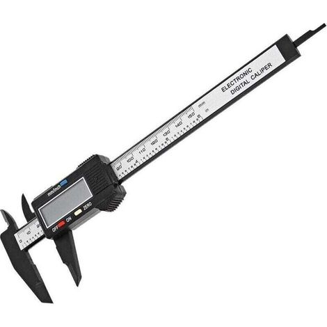 1 pc Pied à coulisse électronique avec grand écran LCD, 150 mm, micromètre numérique avec conversion MM/pouce