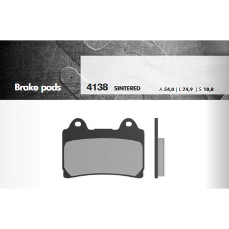 PASTILLAS DE FRENO BRENTA KH160 DE METAL SINTERIZADO (DORADO) (DELANTERAS TDM '96-01, V-MAX '93-03, FJ1200 '91-95) (FT 4138)