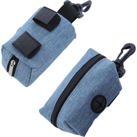 Dispenser per sacchetti per escrementi di cane, porta sacchetti per deiezioni canine in 2 pezzi, dispenser per sacchetti per escrementi di cane, sacchetti per feci, 10 x 5 x 5 cm