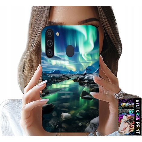 Custodia per Samsung Galaxy A21 - custodia in vetro Alaska Aurora Borealis Stawik + vetro (1/5)
