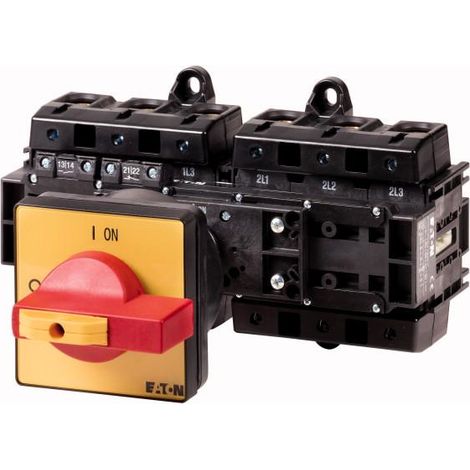 Interrupteur général 6 pôle + 1 Contact F + 1 Contact O 160 A Fonctions d'ARRÊT D'URGENCE 90 ° EATON T6-160-6/V/SVB/HI11