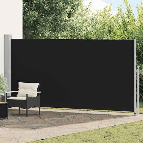 Ausziehbare Seitenmarkise 160x500 cm Schwarz