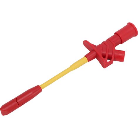Prüfhaken-Multimeterklemme, Mini-Sonde aus Edelstahl für Autoreparaturen, 4-mm-Steckschlüssel J.30019, Rot (1/5)