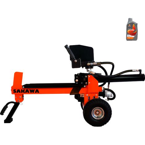 Sakawa – Fendeuse de bûches électrique 9T – Moteur 7cv 4 temps – Longueur max 50cm – Diamètre max 50cm – Pour bois dur