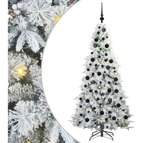 Sapin de Noël,Arbre de Noël Artificiel à Branches Articulées Vert 180 cm CFW62418 (1/5)