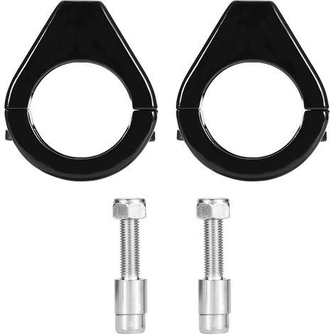 Montagehalterung für modifizierte Motorradblinker aus Aluminiumlegierung, schwarze 41-mm-Gabelklemmen. (1/5)
