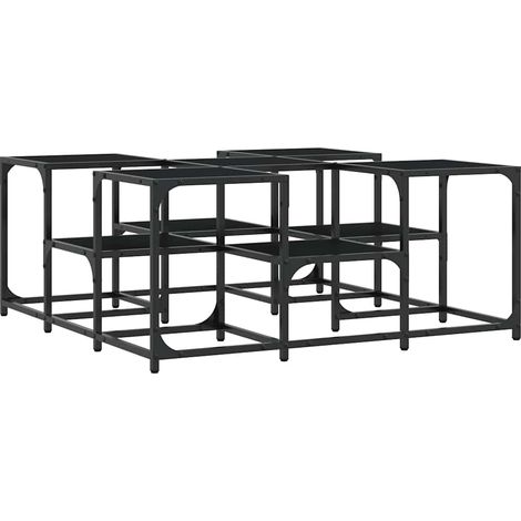 Maison Exclusive - Tavolino da Salotto Nero 91x91x40 cm in Legno Multistrato